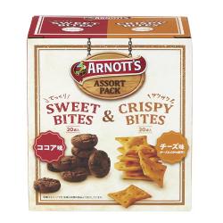 アーノッツ　スウィートバイツ (ココア) ＆ クリスピー バイツ (チーズ)   40袋 (各種20袋) 入り