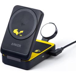 Anker マグネット式ワイヤレス充電器 ピカチュウモデル Qi2対応 マグネット式 3-in-1【取り寄せ入荷次第発送】