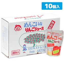 【10個セット】めんこいなリンゴジュース【直送】