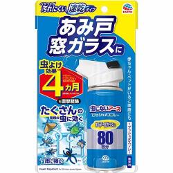 虫こないアース ワンプッシュ式スプレー あみ戸 窓ガラス用 80回分[R]