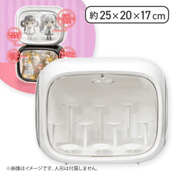 【ホワイト】フィギュアディスプレイケースLEDライト付き2