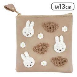 ミッフィー ボリス スクエアポーチ（カーキ）[R]