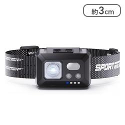 ヘッドライト Type-C充電式 大容量1800mAh 高輝度 LED 1000ルーメン[R]