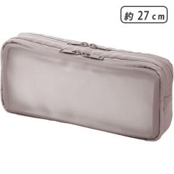 プラス ポーチ ジブンイロ ナカ見え ガジェットポーチL グレー [R]