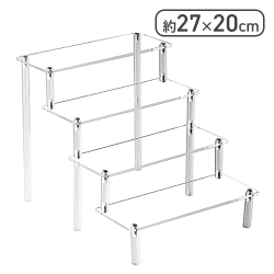 ディスプレイスタンド（クリア幅20×4段）[R]