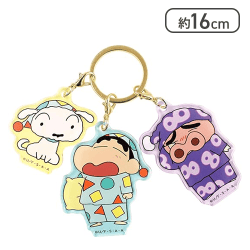 クレヨンしんちゃん３チャームキーホルダー みんなでパジャマ[R]