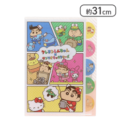 クレヨンしんちゃん サンリオキャラクターズ グッズ クリアファイル A4サイズ 5ポケット カスカベ防衛隊[R]