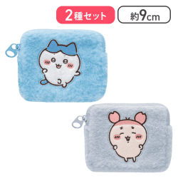 【はちわれ＆古本屋】ちいかわふわふわミニポーチ