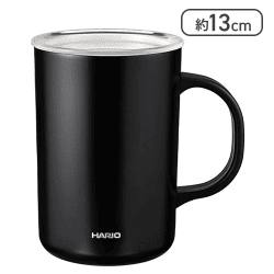 HARIO(ハリオ) セラミックコーティング 真空二重保温マグ ブラック 470ml[R]