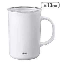 HARIO(ハリオ) セラミックコーティング 真空二重保温マグ ホワイト 470ml[R]