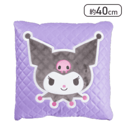 【パープル】クロミ キルトスクエアクッション