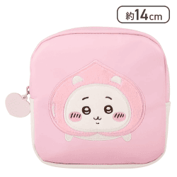 粧美堂 ちいかわ スクエアポーチ オリジナルデザイン ピーチシリーズ chiikawa ナガノ (ちいかわ)[R]