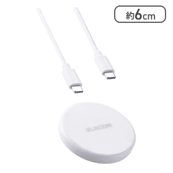 エレコム ワイヤレス充電器 10W Qi規格対応（ホワイト）[R]