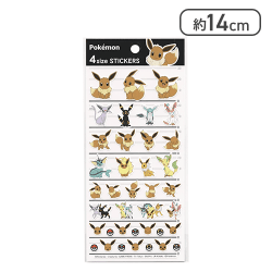 カミオジャパン ポケットモンスター 4サイズステッカーズ イーブイフレンズ[R]