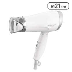 コイズミ ヘアドライヤー マイナスイオン 軽量 コンパクト（ホワイト）【取り寄せ入荷後次第発送】