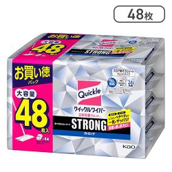 【大容量】クイックルワイパー 立体吸着ウエットシート48枚入[R]