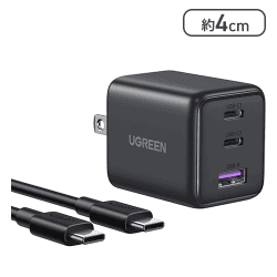 UGREEN 充電器 type-c 30W (2*USB-C+1*USB-A) [R]