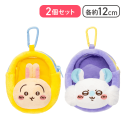 【うさぎ＆モモンガ】ちいかわ窓付きおかおミニポーチ