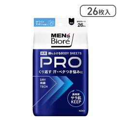 メンズビオレ 顔もふけるボディシートＰＲＯ ホワイトサボンの香り 26枚[R]