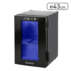 ミニ冷蔵庫 15L 透明ガラスドア 小型 コンプレッサー式【取り寄せ入荷次第発送】