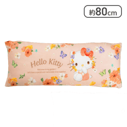 【ハローキティ】サンリオキャラクターズ 水彩花柄ロングクッション