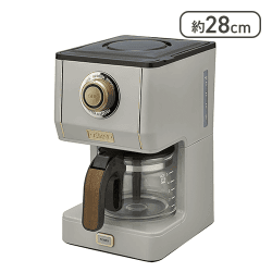 【Toffy/トフィー】 アロマドリップコーヒーメーカー K-CM5 グレージュ【取り寄せ入荷後次第発送】