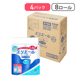 エリエール トイレットペーパー 1.5倍巻き 82.5m×32ロール(8ロール×4パック) シングル【取り寄せ入荷後次第発送】