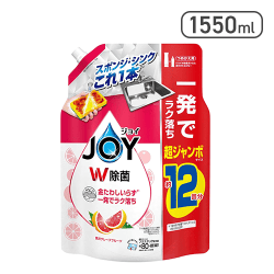 【大容量】ジョイ W除菌 食器用洗剤 贅沢グレープフルーツの香り 詰め替え 1550mL[R]