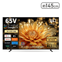 FPD チューナーレス テレビ 4K 65インチ Google TV 65V型【取り寄せ入荷後直接発送】