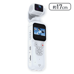 AiMike アクションカメラ ポケットサイズ 4K(ホワイト)【取り寄せ入荷後次第発送】