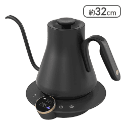 エペイオス(Epeios) 電気ケトル コーヒー ドリップ 0.5℃温度調節 0.9L 1200W ブラック【取り寄せ入荷後次第発送】