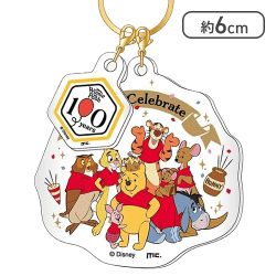 くまのプーさん 赤シャツフレンズシリーズ アクリルキーホルダー キーリング バッグチャーム[R]