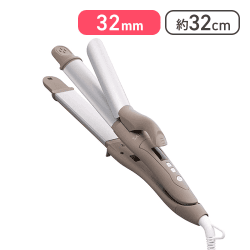 SALONIA サロニア 2WAY ストレート & カール ヘアアイロン 32mm 【取り寄せ入荷後次第発送】