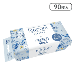 Nanoni いつでも清潔 フェイスタオル 90枚入 薄手タイプ[R]