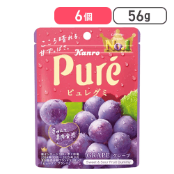 【6個セット】カンロ ピュレグミ グレープ 56g