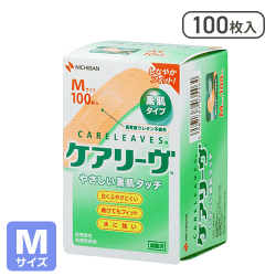 ニチバン 救急絆創膏 ケアリーヴ Mサイズ 100枚入[R]