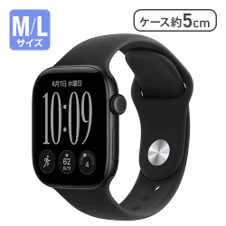 Apple Watch Series 12 M/L（ブラックアルミニウムケースとブラックスポーツバンド）【取り寄せ入荷後次第発送】