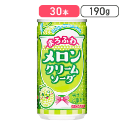 サンガリア まろふわメロンクリームソーダ 190g ×30本[R]