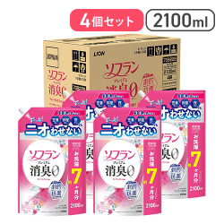ソフラン プレミアム消臭 詰替メガジャンボ2100ml×4個（フローラルアロマ）【取り寄せ入荷後次第発送】
