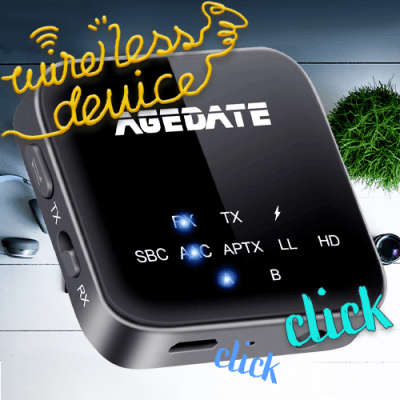 【Agedate】 Bluetooth トランスミッター レシーバー