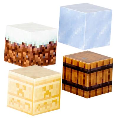 マインクラフト ブロック 〜積雪した草/氷/樽 /模様入り砂岩〜【セット】