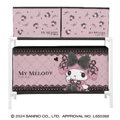 マイメロディ♡クロミ 真夜中のメロクロ3ボックス付き収納ケース【B.マイメロディ】