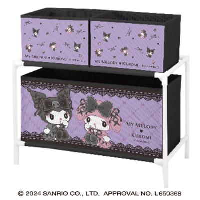 マイメロディ♡クロミ 真夜中のメロクロ3ボックス付き収納ケース【A.マイメロディ♡クロミ】