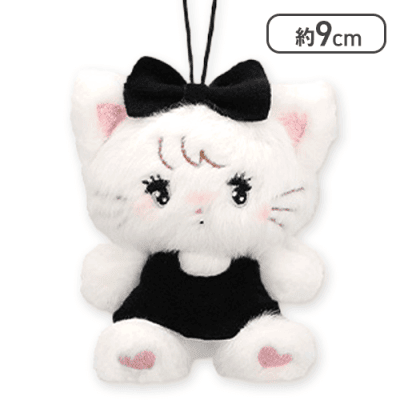 【ムース】mikko characters BLACK RIBBON マスコット