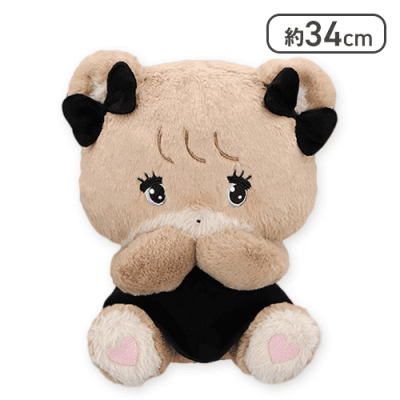 【ラテ】mikko characters BLACK RIBBON BIGぬいぐるみ〜スフレ＆ラテ〜