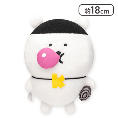 【くま】ナガノキャラクターズDJくま・ラッパーもぐらコロッケぬいぐるみ
