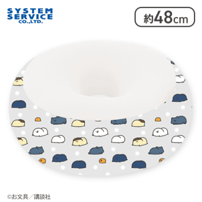 【グレー】お文具といっしょ ビーズクッションXL プレミアムDX