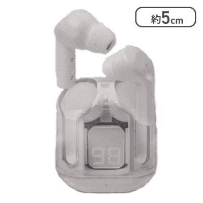 【ホワイト】TWS イヤホン ClearColors