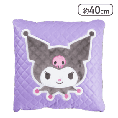【パープル】クロミ キルトスクエアクッション